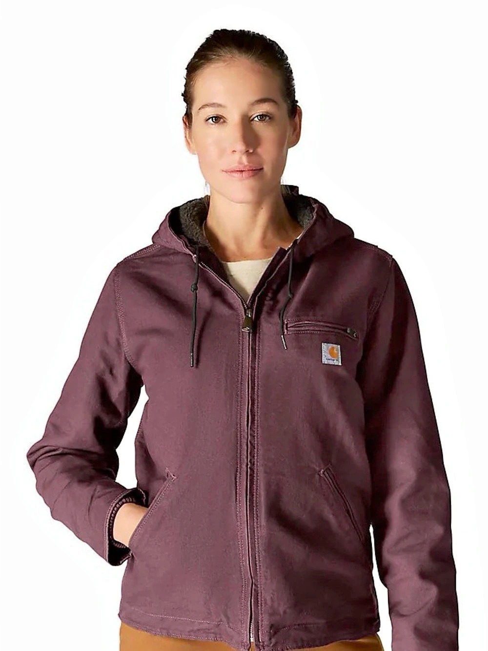 Carhartt Women's Iconic Washed Duck Sierra Sherpa Lined Jacket size XL